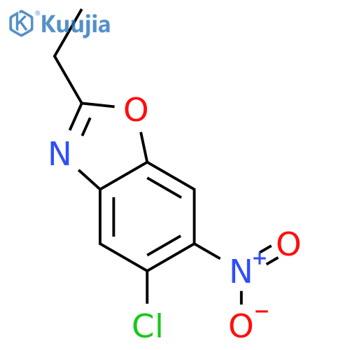 5-Chloro-2-ethyl-6-nitro-1,3-benzoxazole structure
