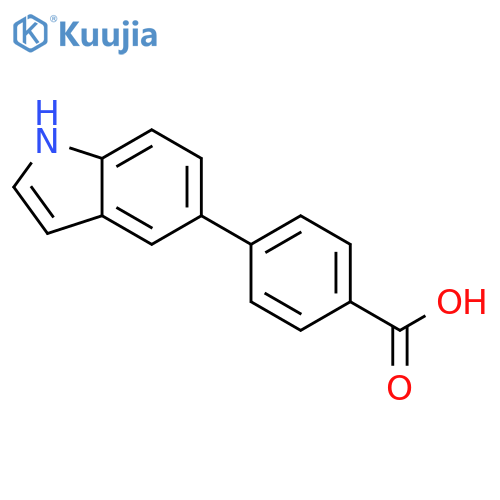 4-(1H-Indol-5-yl)benzoic acid structure