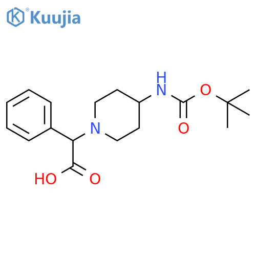 1-Piperidineaceticacid, 4-[[(1,1-dimethylethoxy)carbonyl]amino]-a-phenyl- structure