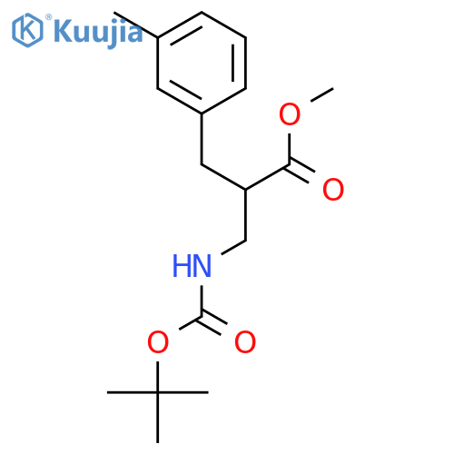 Methyl 3-((tert-butoxycarbonyl)amino)-2-(3-methylbenzyl)propanoate structure