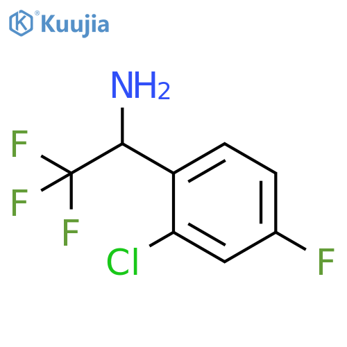 1-(2-chloro-4-fluorophenyl)-2,2,2-trifluoroethan-1-amine structure