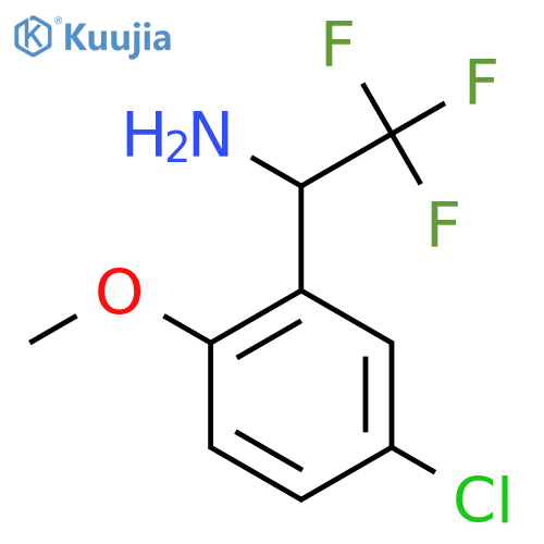 1-(5-chloro-2-methoxyphenyl)-2,2,2-trifluoroethan-1-amine structure