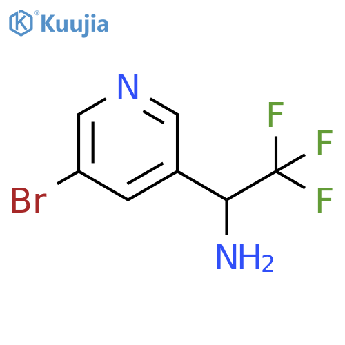 1-(5-bromopyridin-3-yl)-2,2,2-trifluoroethan-1-amine structure