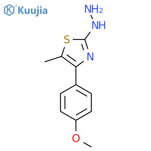 2-Hydrazinyl-4-(4-methoxyphenyl)-5-methylthiazole structure