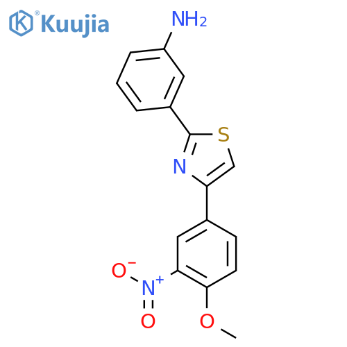 3-[4-(4-Methoxy-3-nitro-phenyl)-thiazol-2-yl]-phenylamine structure