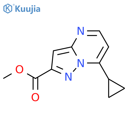 methyl 7-cyclopropylpyrazolo1,5-apyrimidine-2-carboxylate structure