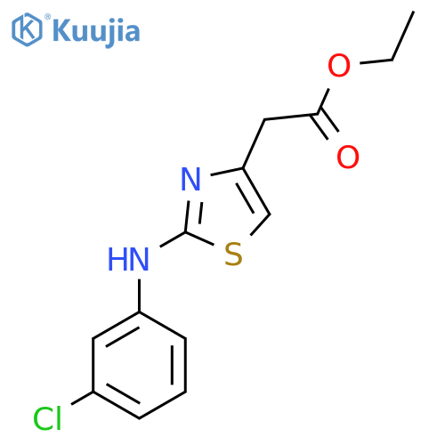 ethyl 2-{2-(3-chlorophenyl)amino-1,3-thiazol-4-yl}acetate structure