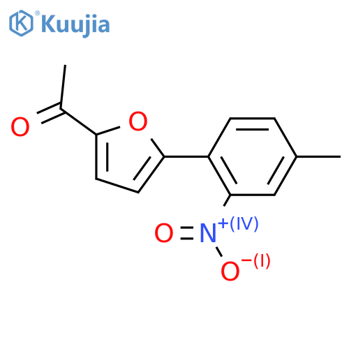 1-[5-(4-METHYL-2-NITRO-PHENYL)-FURAN-2-YL]-ETHANONE structure