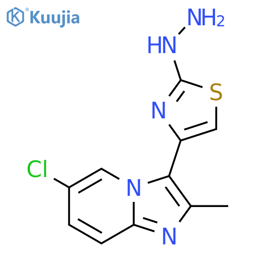 4-(6-Chloro-2-methylimidazo[1,2-a]pyridin-3-yl)-2-hydrazinylthiazole structure
