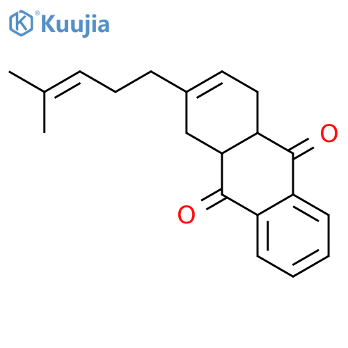 9,10-Anthracenedione, 1,4,4a,9a-tetrahydro-2-(4-methyl-3-pentenyl)- structure