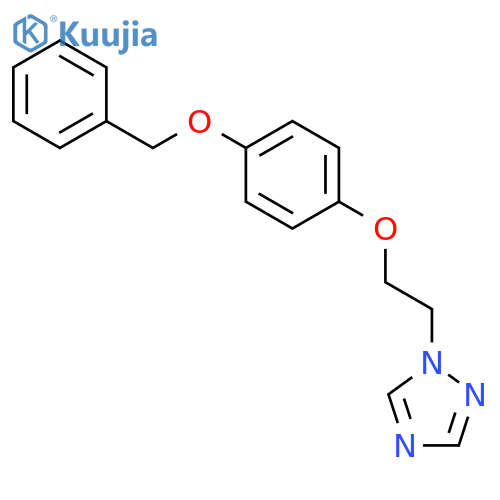 1H-1,2,4-Triazole, 1-[2-[4-(phenylmethoxy)phenoxy]ethyl]- structure