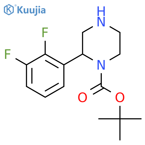 tert-butyl 2-(2,3-difluorophenyl)piperazine-1-carboxylate structure