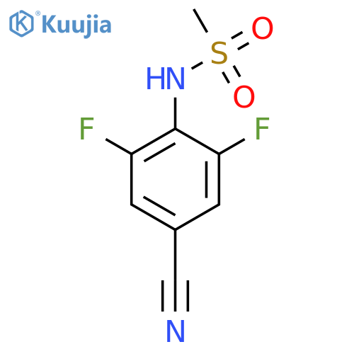 N-(4-cyano-2,6-difluorophenyl)methanesulfonamide structure