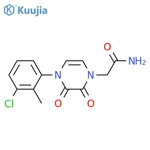 2-4-(3-chloro-2-methylphenyl)-2,3-dioxo-1,2,3,4-tetrahydropyrazin-1-ylacetamide structure