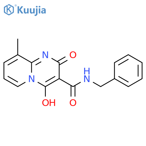 N-benzyl-2-hydroxy-9-methyl-4-oxo-4H-pyrido1,2-apyrimidine-3-carboxamide structure