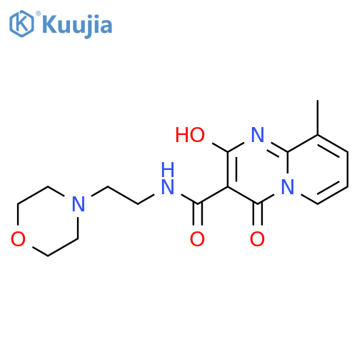 2-hydroxy-9-methyl-N-2-(morpholin-4-yl)ethyl-4-oxo-4H-pyrido1,2-apyrimidine-3-carboxamide structure