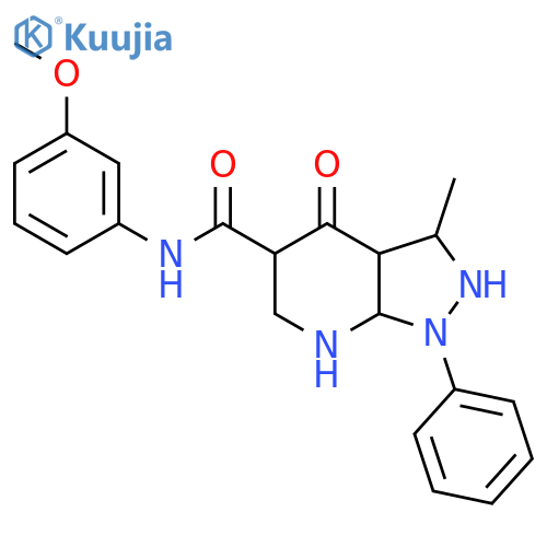 N-(3-methoxyphenyl)-3-methyl-4-oxo-1-phenyl-1H,4H,7H-pyrazolo3,4-bpyridine-5-carboxamide structure