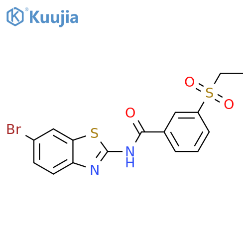 N-(6-bromo-1,3-benzothiazol-2-yl)-3-(ethanesulfonyl)benzamide structure