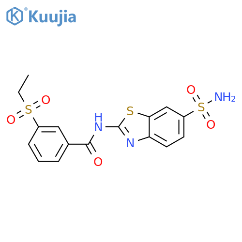3-(ethanesulfonyl)-N-(6-sulfamoyl-1,3-benzothiazol-2-yl)benzamide structure