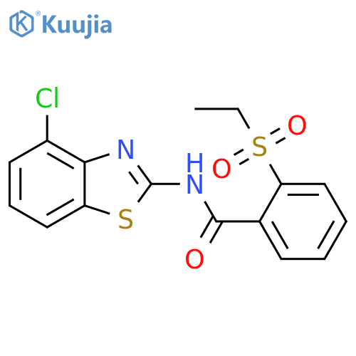 N-(4-chloro-1,3-benzothiazol-2-yl)-2-(ethanesulfonyl)benzamide structure