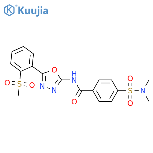 4-(dimethylsulfamoyl)-N-5-(2-methanesulfonylphenyl)-1,3,4-oxadiazol-2-ylbenzamide structure