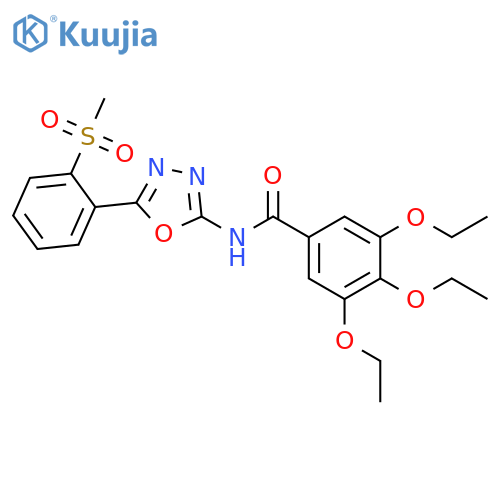 3,4,5-triethoxy-N-5-(2-methanesulfonylphenyl)-1,3,4-oxadiazol-2-ylbenzamide structure
