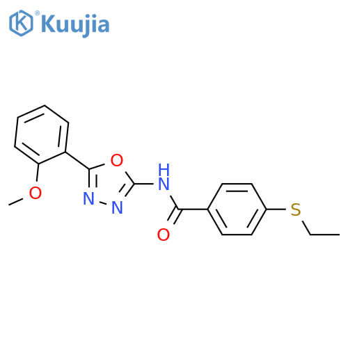 4-(ethylsulfanyl)-N-5-(2-methoxyphenyl)-1,3,4-oxadiazol-2-ylbenzamide structure