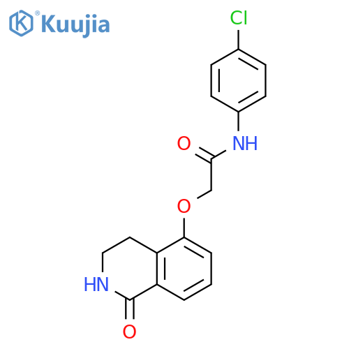 Acetamide, N-(4-chlorophenyl)-2-[(1,2,3,4-tetrahydro-1-oxo-5-isoquinolinyl)oxy]- structure