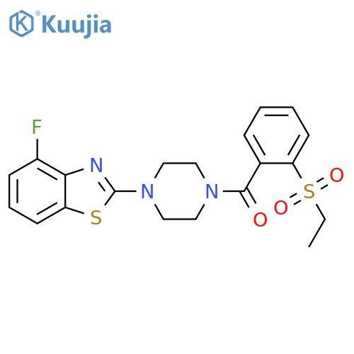 2-{4-2-(ethanesulfonyl)benzoylpiperazin-1-yl}-4-fluoro-1,3-benzothiazole structure