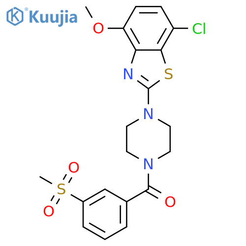 7-chloro-2-4-(3-methanesulfonylbenzoyl)piperazin-1-yl-4-methoxy-1,3-benzothiazole structure