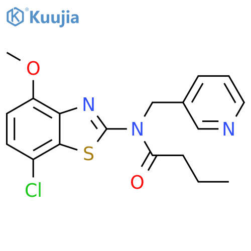 N-(7-chloro-4-methoxy-1,3-benzothiazol-2-yl)-N-(pyridin-3-yl)methylbutanamide structure