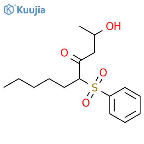 4-Decanone, 2-hydroxy-5-(phenylsulfonyl)- structure