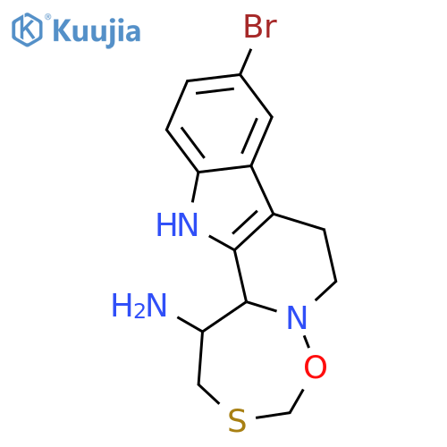 (1S,13bS)-10-bromo-1,2,7,8,13,13b-hexahydro[1,6,2]oxathiazepino[2',3':1,2]pyrido[3,4-b]indol-1-amine structure