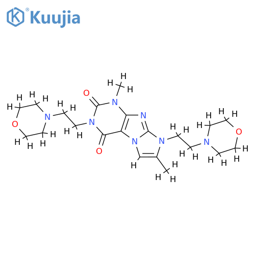1,7-dimethyl-3,8-bis2-(morpholin-4-yl)ethyl-1H,2H,3H,4H,8H-imidazo1,2-gpurine-2,4-dione structure