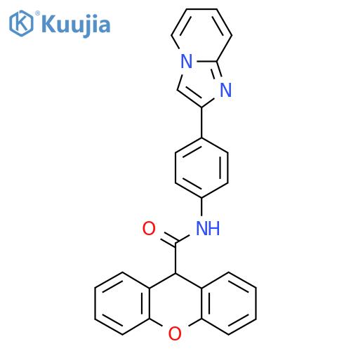 N-(4-{imidazo1,2-apyridin-2-yl}phenyl)-9H-xanthene-9-carboxamide structure