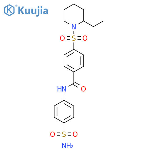 4-(2-ethylpiperidin-1-yl)sulfonyl-N-(4-sulfamoylphenyl)benzamide structure
