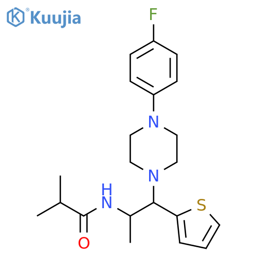 N-{1-4-(4-fluorophenyl)piperazin-1-yl-1-(thiophen-2-yl)propan-2-yl}-2-methylpropanamide structure