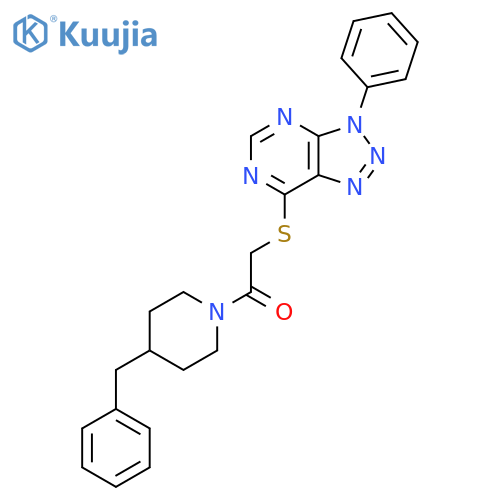 1-(4-benzylpiperidin-1-yl)-2-({3-phenyl-3H-1,2,3triazolo4,5-dpyrimidin-7-yl}sulfanyl)ethan-1-one structure