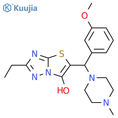 2-ethyl-5-(3-methoxyphenyl)(4-methylpiperazin-1-yl)methyl-1,2,4triazolo3,2-b1,3thiazol-6-ol structure