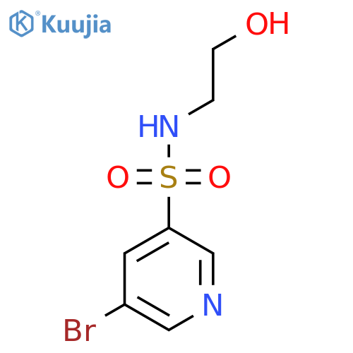 5-bromo-N-(2-hydroxyethyl)pyridine-3-sulfonamide structure