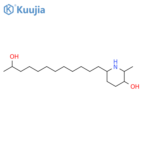 6-(11-hydroxy-dodecyl)-2-methyl-piperidin-3-ol structure