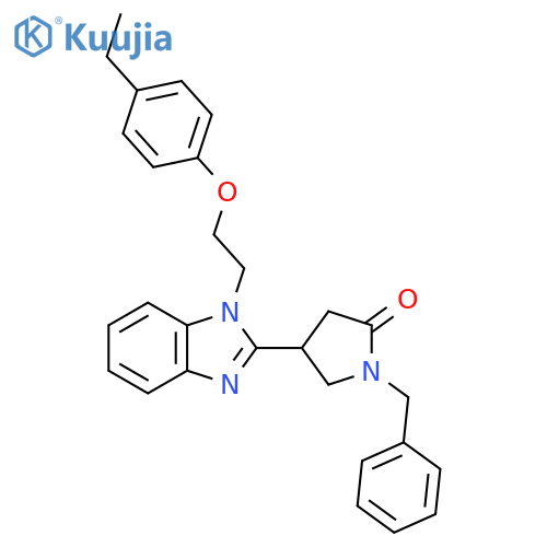 1-benzyl-4-{1-2-(4-ethylphenoxy)ethyl-1H-1,3-benzodiazol-2-yl}pyrrolidin-2-one structure