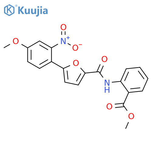 methyl 2-5-(4-methoxy-2-nitrophenyl)furan-2-amidobenzoate structure