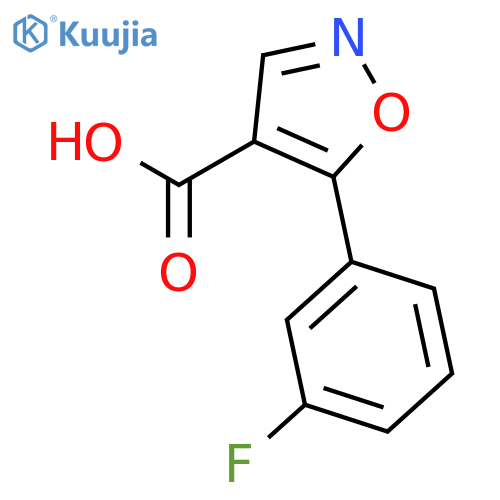 5-(3-fluorophenyl)-1,2-oxazole-4-carboxylic Acid structure