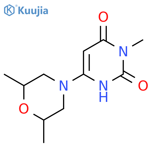 6-(2,6-dimethylmorpholino)-3-methylpyrimidine-2,4(1H,3H)-dione structure