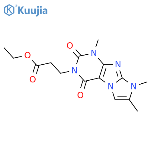 ethyl 3-{1,7,8-trimethyl-2,4-dioxo-1H,2H,3H,4H,8H-imidazo1,2-gpurin-3-yl}propanoate structure