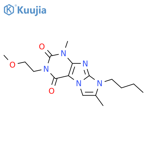 8-butyl-3-(2-methoxyethyl)-1,7-dimethyl-1H,2H,3H,4H,8H-imidazo1,2-gpurine-2,4-dione structure