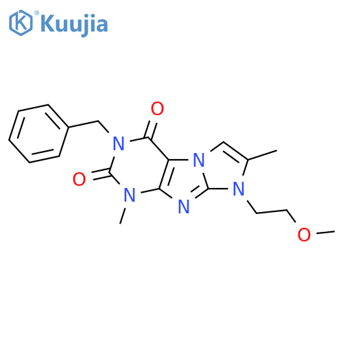 3-benzyl-8-(2-methoxyethyl)-1,7-dimethyl-1H,2H,3H,4H,8H-imidazo1,2-gpurine-2,4-dione structure