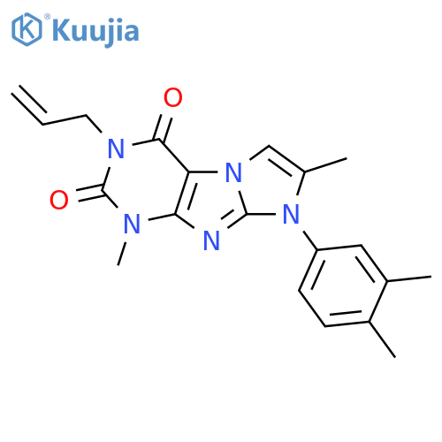 8-(3,4-dimethylphenyl)-1,7-dimethyl-3-(prop-2-en-1-yl)-1H,2H,3H,4H,8H-imidazo1,2-gpurine-2,4-dione structure