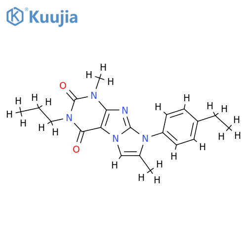 8-(4-ethylphenyl)-1,7-dimethyl-3-propyl-1H,2H,3H,4H,8H-imidazo1,2-gpurine-2,4-dione structure